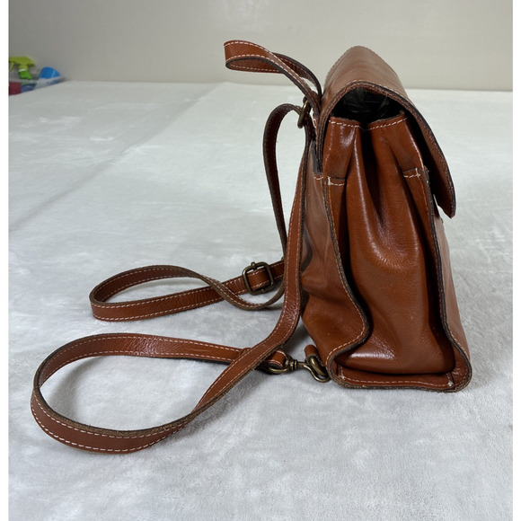 PATRICIA NASH Medium Leather Backpack Vintage Benefits Charity - Picture 8 of 16